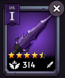 Item with quality stars